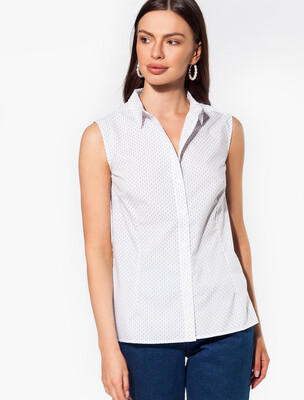 Базовая блузка из хлопка со спандексом