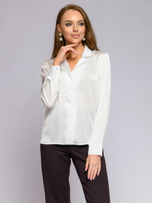 Блузка белая с длинными рукавами